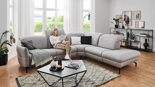 Modernes Ecksofa mit optionalen Relaxfunktionen: Felini 2177 von MONDO