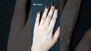 #shorts beautiful fingers mehndi design with white henna #mehndi #henna #viralvideo