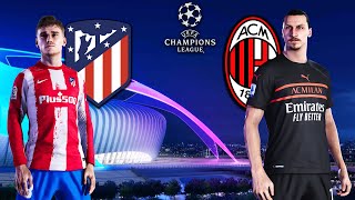 Atlético Madrid vs AC Milan ● Champions League Highlights | eFootball 2022 Prediction