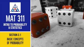 Basic Concepts of Probability (Section 3.1 Part 2)