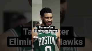 Jayson Tatum Locker Room Celebratiom After Eliminating Hawks 4-2 #shorts #sports #basketball #nba