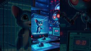 Pixel the AI Cat 🐈Hacks a robot 🤖 to Save a mouse 🐁 | Epic Story !#cat,#Epic,#shorts,