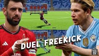 DUEL FREEKICK EPS 1 - BRUNO FERNANDES VS KEVIN DE BRUYNE - PES 2021 PC GAMEPLAY FREEKICK CHALLENGE