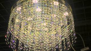 50cm Gold Balls Flush Led Crystal Chandelier by First Class Lighting