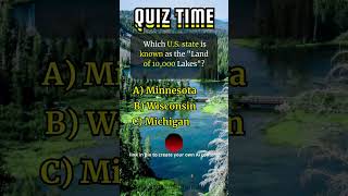 Which U S  state is known as the Land of 10,000 Lakesl #quiz #quizwhiz