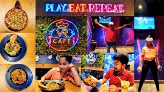 First Time in Kolkata 😍 || VR Cafe 🔥 || Play. Eat. Repeat ❤️ || Spaghetti Aglio Olio 🤤