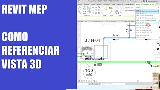 Aula 37 Revit MEP Exemplo Agua Fria, dica, como referenciar vista 3D na planta, ajustando a vista 3D