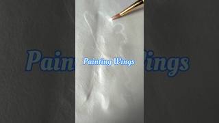 Painting Beautiful Wings | Neon Painting | Art Beat #shorts #viral #trending #drawing #drawing 🤍💙✨