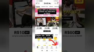 RESGATE seu DESCONTO EXTRA  na SHEIN + combine com PONTOS E CUPONS (leia a descrição) #sheinbrasil