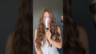 How to curl long hair with ghd curve soft curl tong using the LA wave technique 🤯 #hairtok