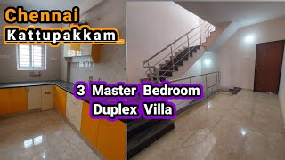 3 Master Bedroom Independent Duplex Villa For Sale In Chennai.Kattupakkam |House Disign