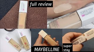 MAYBELLINE 24HURS. Super stay|||Foundation Review