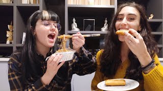 ASMR ITA | MUKBANG: CENIAMO E CHIACCHIERIAMO INSIEME 🍜🌸 | EATING SOUNDS AND WHISPERING