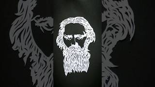 Rabindranath Tagore|papercraft|papercutting#shortsvideo#youtubeshorts#youtubeshortsvideo#art