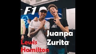 JUANPA ZURITA junto a LEWIS HAMILTON-F1 MEXICOl KnockOut