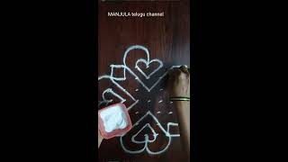 #shorts // 7x7 rangoli // small rangoli // chukkala muggulu // daily rangoli