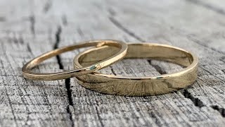 Bottlebee: Making a set of 9ct gold wedding bands