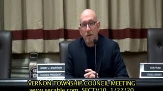 Vernon Township Council January 27, 2020 A