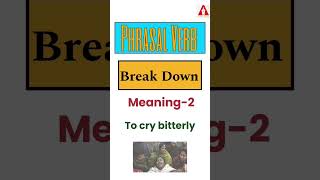 #36 "Break Down" || Phrasal Verb || Meaning | Examples | Tricks | Ashwin Sir #breakdown #break_down