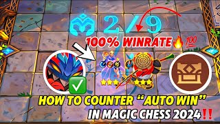 HOW TO COUNTER “AUTO WIN” IN MAGIC CHESS 2024‼️ | 100% AUTO WINRATE✅ THARZ SKILL 3 VERY EASY