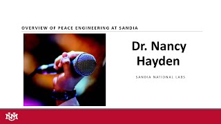 Overview of Peace Engineering at Sandia