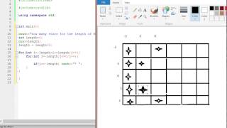 C++ letter K with stars using nested for loops