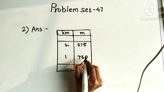 Problem set 47 ( Part 1) Class 5 Problems  on measurement