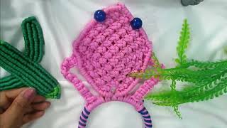 How To Make Macrame Frog 🐸 Towel Hanger//macrame towel hanger //diy @pinkisarthouse8532