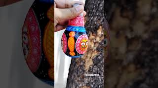 #pattachitra #fusebulb #reuse Pattachitra painting on a fuse bulb