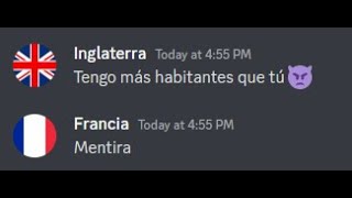 Si se pelearan los países en Discord...