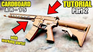 How to make CARDBOARD AR-15 | diy cardboard gun | Part 2