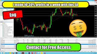 I made 10 to 30% profits in a week with this free EA🤑 (English)