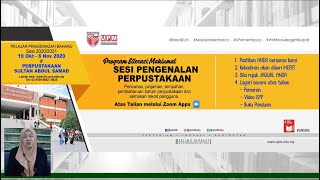 Program Minggu Perkasa Putra slot Perpustakaan Sultan Abdul Samad 2020 | UPM LIBRARY