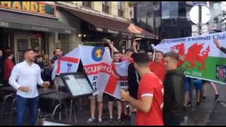 UEFA Euro 2016 |English & Wales fans singing "Fuck off Russia"  {14/06/2016}