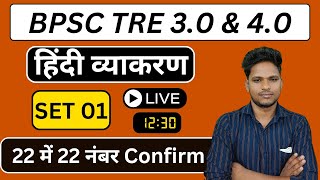 BPSC TRE 3.0 & 4.0 Hindi Grammar Class | हिन्दी व्याकरण बिहार शिक्षक भर्ती  2024 | SET 01| #TGT #PGT