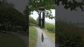 BLACK LEAF WIND CHIME DISPLAY #zenmusic #healing #windchimes