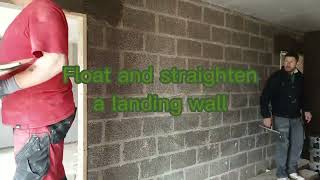 Float and straighten a landing wall