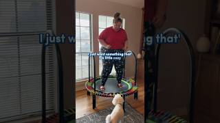 Let’s normalize cozy workouts #lowimpactworkouts #rebounding