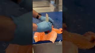 How to Debone Your Salmon Fillet - Trimming Bones from Salmon Fillet is Easy with a Good Knife