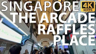 🇸🇬 The Arcade Raffles Place, Singapore Walking Tour [4K 60fps]