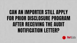 Ask PortCalls: What Is the Timeline for Application Under the BOC Prior Disclosure Program?