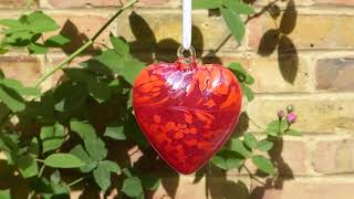 Sienna Glass 8 cm Red Heart