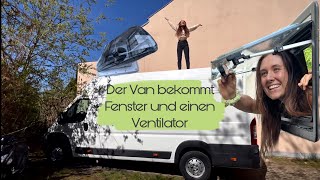 *DER VAN BEKOMMT FENSTER UND DEN MAXXAIR DELUXE DECKENVENTILATOR* 😍