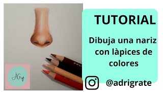 Tutorial:  "Dibuja una nariz con lápices de colores"