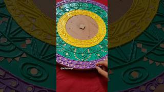 Lippan Art part- 2|Wall Mirror Decor #shortsvideo #youtubeshorts #trending #lippanmirrorart #clayart