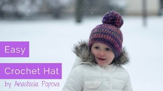 Easy To Crochet Toddler Hat - How To Tutorial By Anastasia Popova