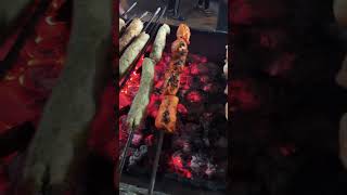 Mouth watering Chicken seekh kebab, delhi street food specials #shorts #ytshorts