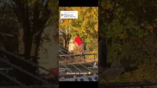 This dad playing on the trampoline #funnyvideo #tiktok