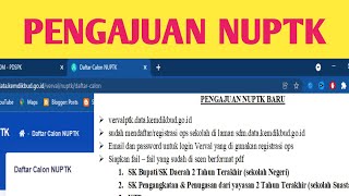 Pengajuan NUPTK 2021 Sekolah Swasta, Syarat Pengajuan NUPK 2021