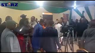 Governor Wike & the Rivers State Governor-Elect, Sim Fubara arrive at the INEC office Port Harcourt